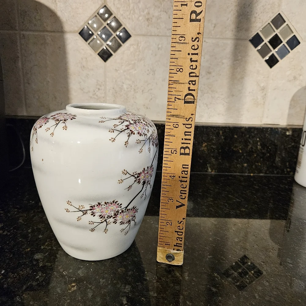 Lotus Flower 6” Vase Handcrafted In Japan Lusterware Vintage